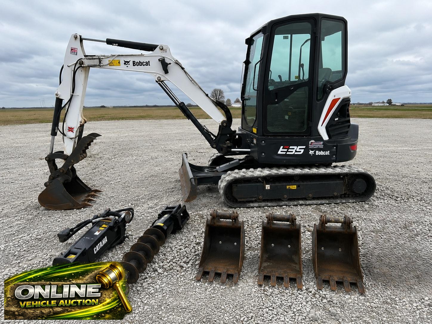 2021 Bobcat E35 Mini Excavator w/Attachments